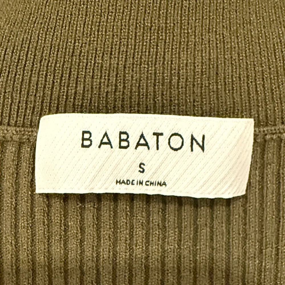 Babaton (Aritzia) Green Ribbed Long Sleeve Top - Picture 3 of 4